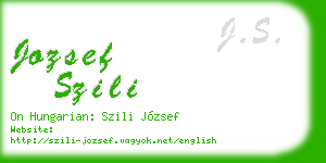 jozsef szili business card